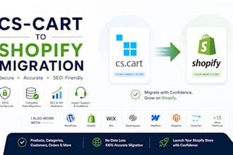 migrate cscart to shopify copy clone website transfer website  shopify migration
