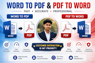 convert PDF to word or word to PDF professionally