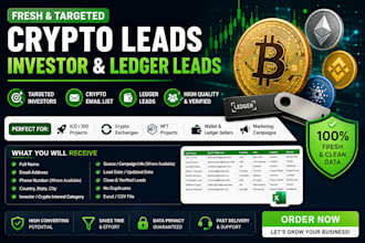 give fresh crypto leads, target investor leads, crypto email list, ledger leads