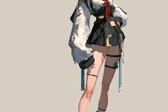 draw anime art illustration for