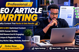 write SEO and GEO optimized website content, blogs and articles
