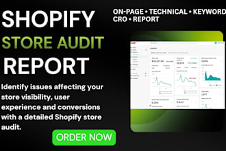 do shopify on page  technical seo  expert audit cro report conversion rate sales