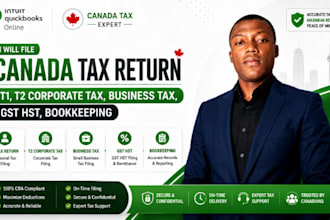 file canada tax return, t1 t2 corporate tax, business tax, gst hst, bookkeeping