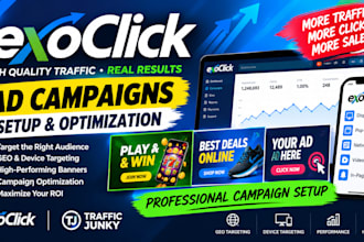 set up and optimize trafficjunky and exoclick ad campaigns