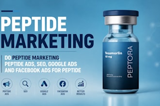 do peptide marketing, peptide ads, seo, google ads  and facebook ads for peptide