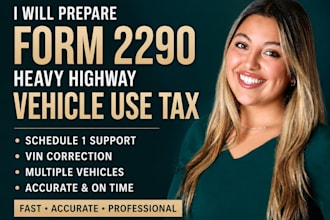 prepare irs form 2290 heavy highway truck tax, schedule 1 and vin correction