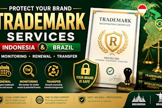 register indonesia brazil trademark monitoring renewal and transfer