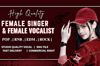 be your female pop singer female edm vocalist female rnb singer songwriter