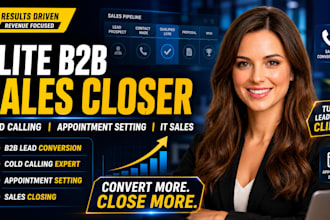 expert high ticket sales closer sales representative cold calling and IT sales