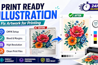 make your illustration print ready and fix artwork for printing