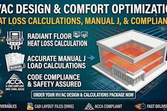 provide radiant floor heat loss calculation service and manual j