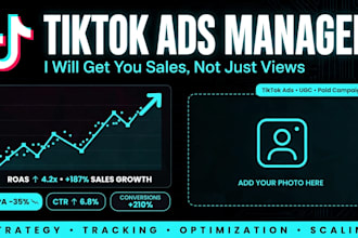 be your expert tiktok ads manager for sales and leads