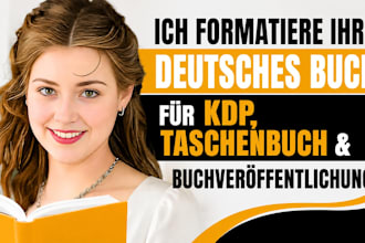 formatiere ihr deutsches buch für KDP, taschenbuch und buchveroffentlichung
