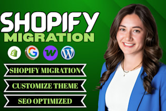 migrate, clone wordpress wix squarespace woocommerce etsy website to shopify