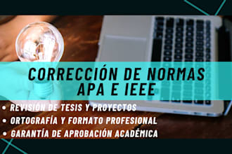 format, edit and proofread your thesis in spanish apa or ieee