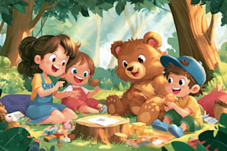 design children book illustration, story book illustration