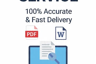 convert PDF to word and do accurate typing work