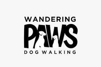 design best quality new dog walking business logo