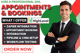 setup go high level  and appointment booking ghl automation workflow zapier
