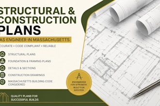 do structural and construction plans as engineer in massachusetts