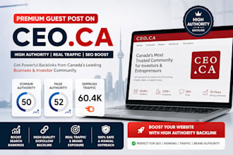 publish your guest post on CEO dot ca da 50 high authority website