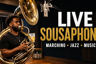 record live sousaphone for marching band  and music production