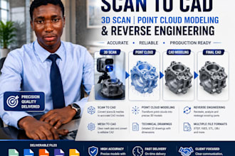 do scan to cad, 3d scan, point cloud modeling and reverse engineering