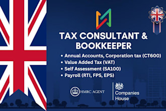 submit UK tax returns, vat, sa100, ct600 to the hmrc