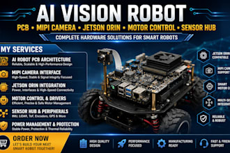 ai vision robot pcb, mipi camera, jetson orin, motor control, sensor hub