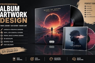design vinyl record cover, cd cover and music album artwork