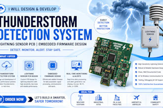 do thunderstorm detection system, lightning sensor pcb, embedded firmware design