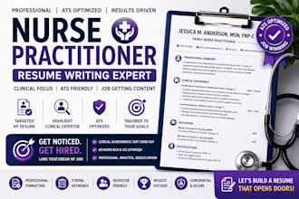 write a nurse practitioner resume with clinical resume and ats optimization