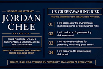 conduct a comprehensive US greenwashing legal risk assessment