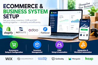 setup mergado wix shopify squarespace netsuite weebly godaddy odoo keap fishbowl