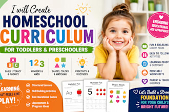 create children course for homeschool toddlers course development