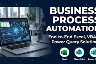 build automated excel workflows, custom dashboards and mini erps
