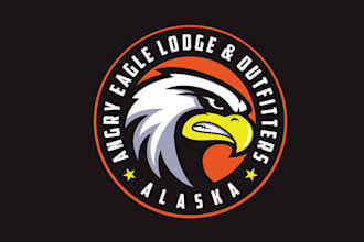 design new angry eagle cap logo