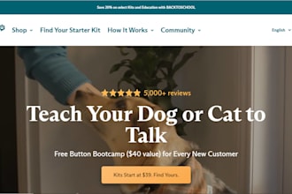 build pet care dog spa grooming booking website store design on wix wordpress