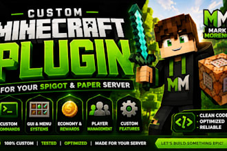 develop a custom minecraft plugin for your spigot paper server