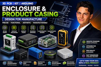 3d pcb iot arduino enclosure design 3d product casing rendering for manufacture