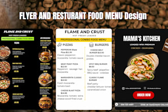 design modern food menu, restaurant menu, poster and flyer