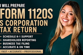prepare s corporation tax return form 1120s and schedule k1 filing support