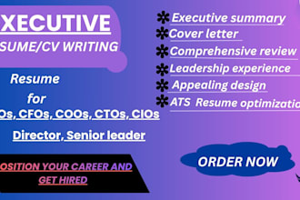 write executive resume cover letter ats resume CV writing