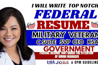 write a usajob, military resume
