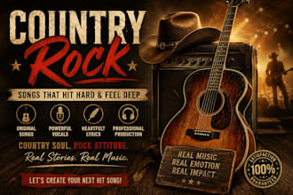 compose and produce music in genre or rock