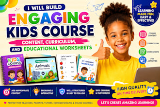 create childrens educational worksheets courses and kids curriculum
