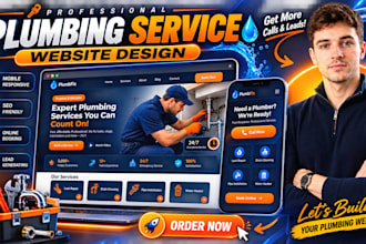 design high converting plumber website or hvac contractor landing page