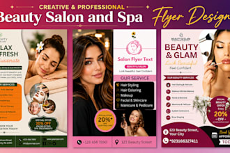 design a professional beauty salon and spa flyer