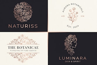 design luxury skin care, cosmetic, spa, salon, beauty logo and hair care