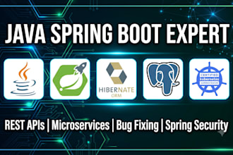 build, fix, or optimize java spring boot rest apis and microservices